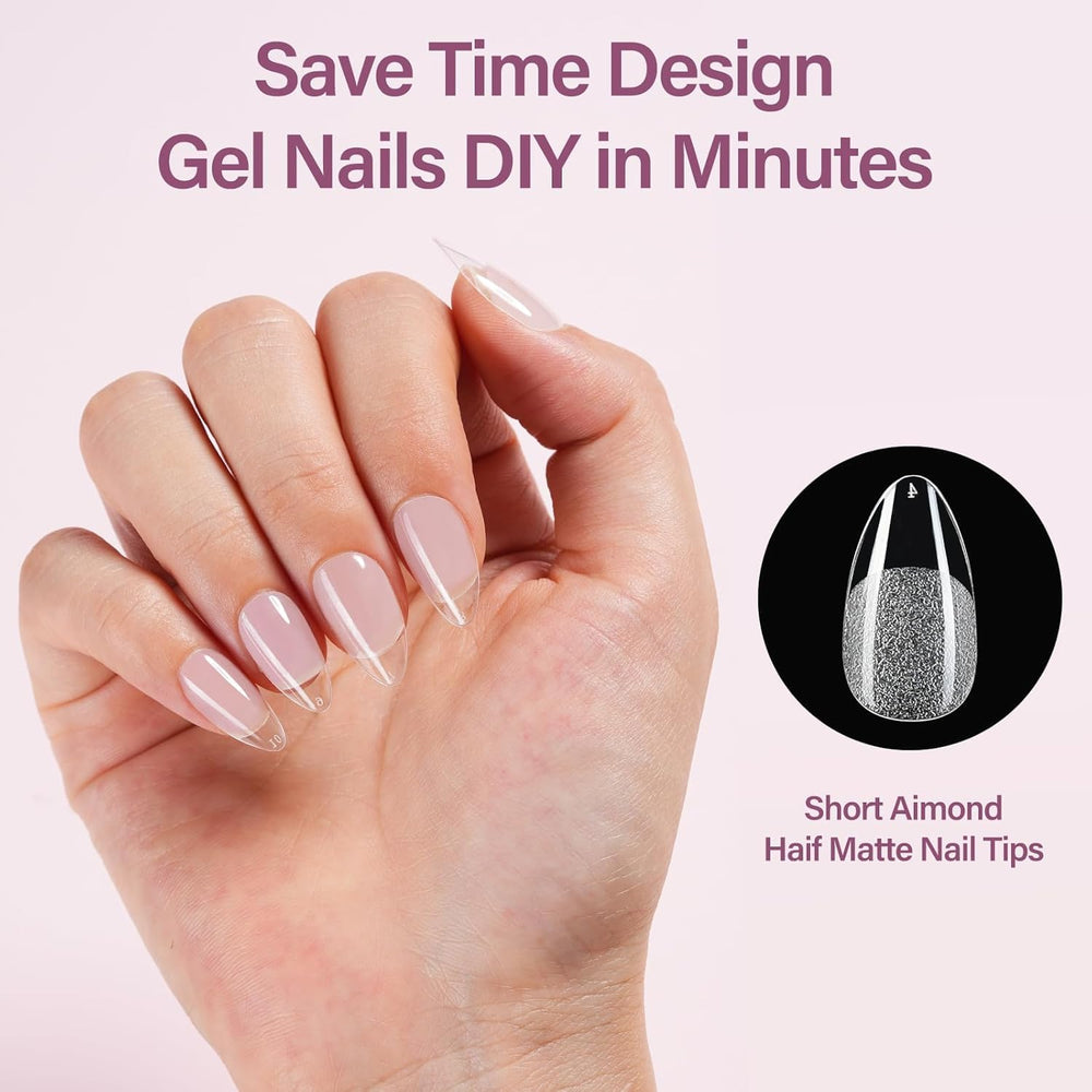 Misssix 12-sizes almond nail tips display for precise fit.