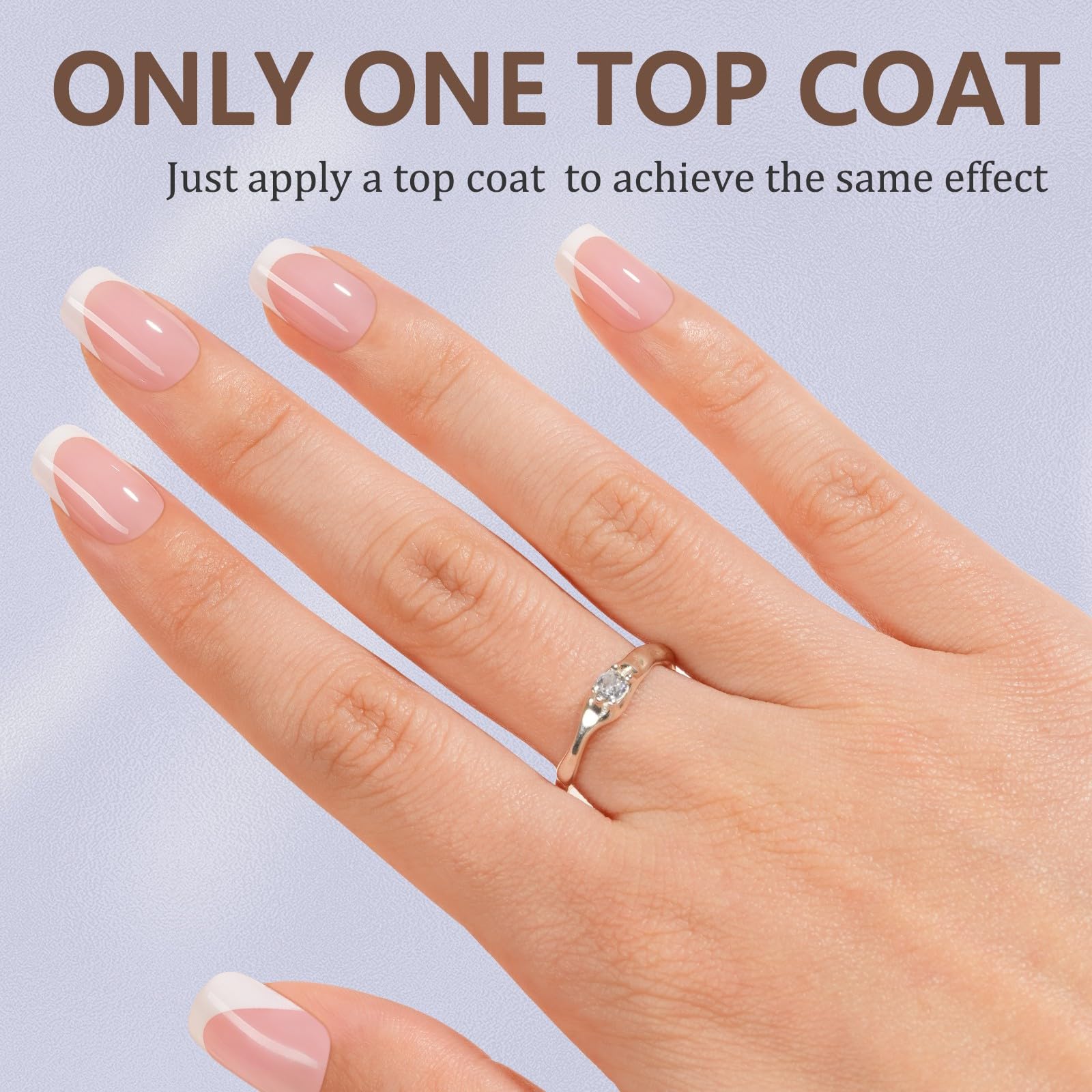 Misssix inner matte texture on gel tips improves adhesion for a clean finish.