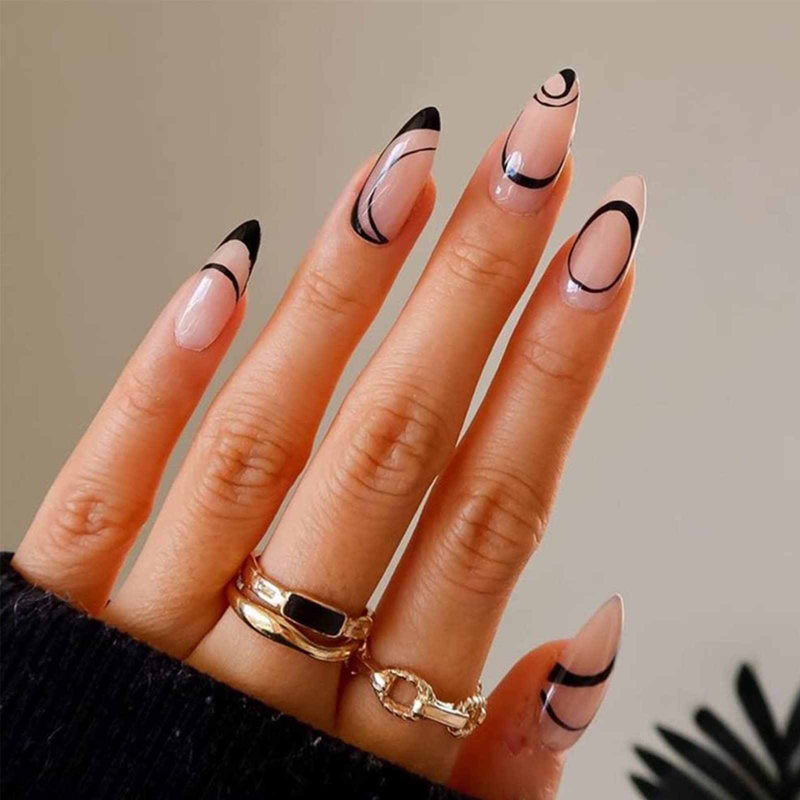 Misssix nails on a hand demonstrating quick at-home manicure