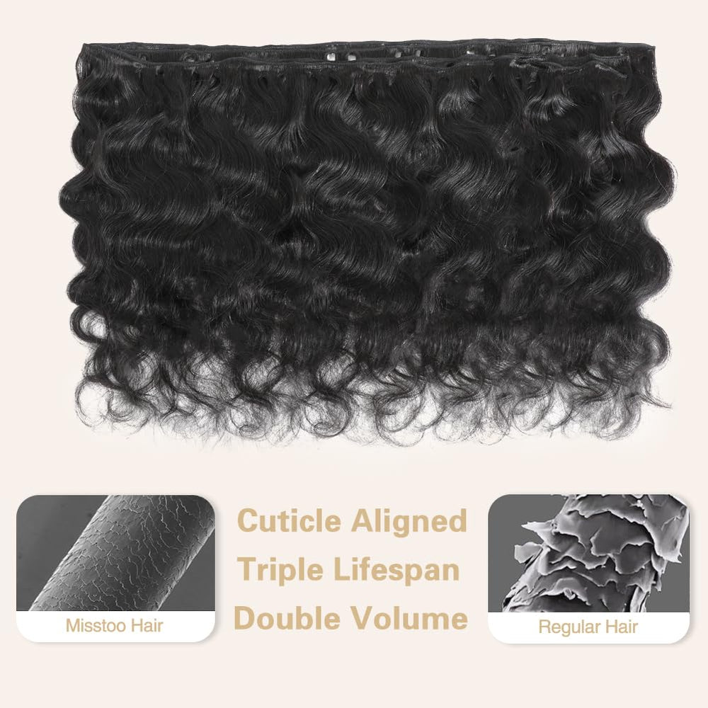 Misstoo ultra-thin double-drawn weft close-up showing a flat seamless install.
