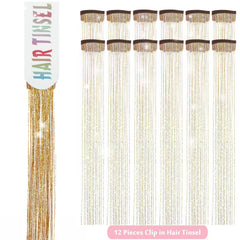 MISSUHUI hair tinsel 60cm length lets you customize ponytails and buns with ease