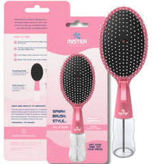 Mister Brush pink closed box showing 2-in-1 design for quick styling