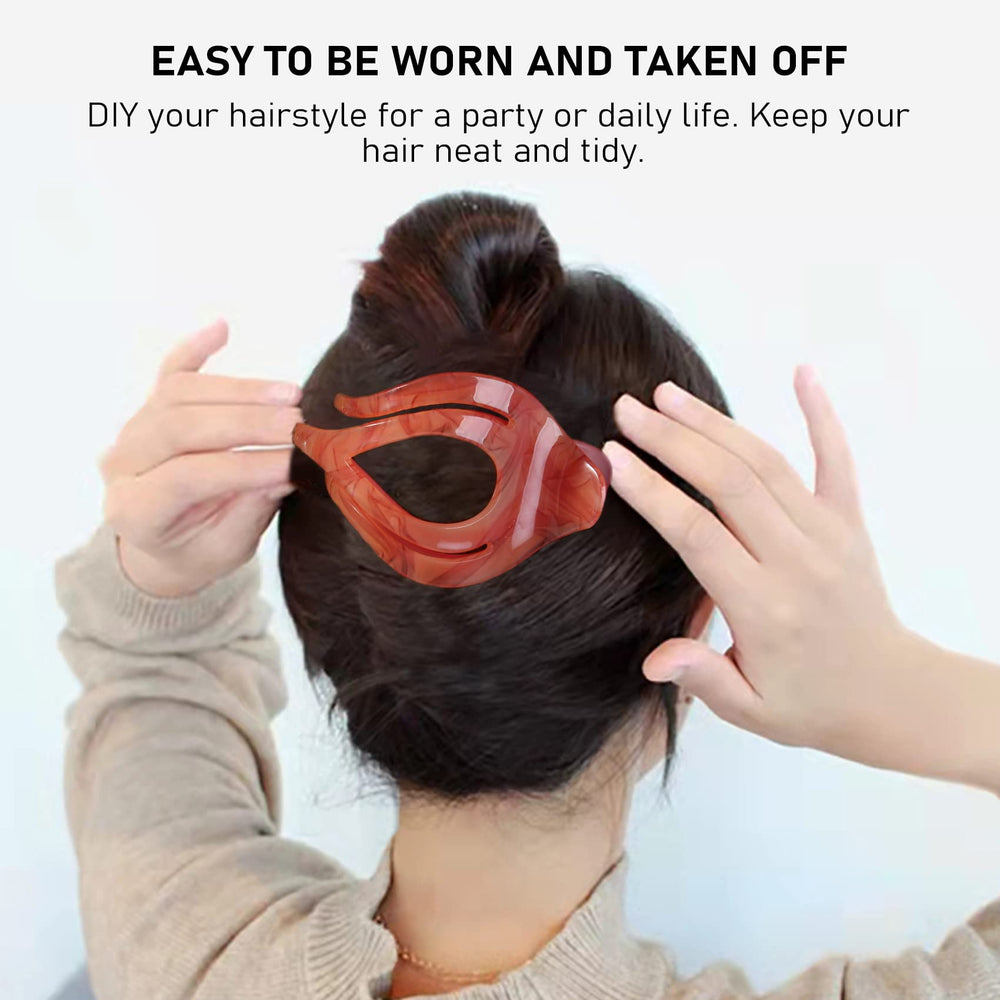 Mistofu 3Pcs French Concord clip in hair half-up demonstrates secure hold and versatile styling