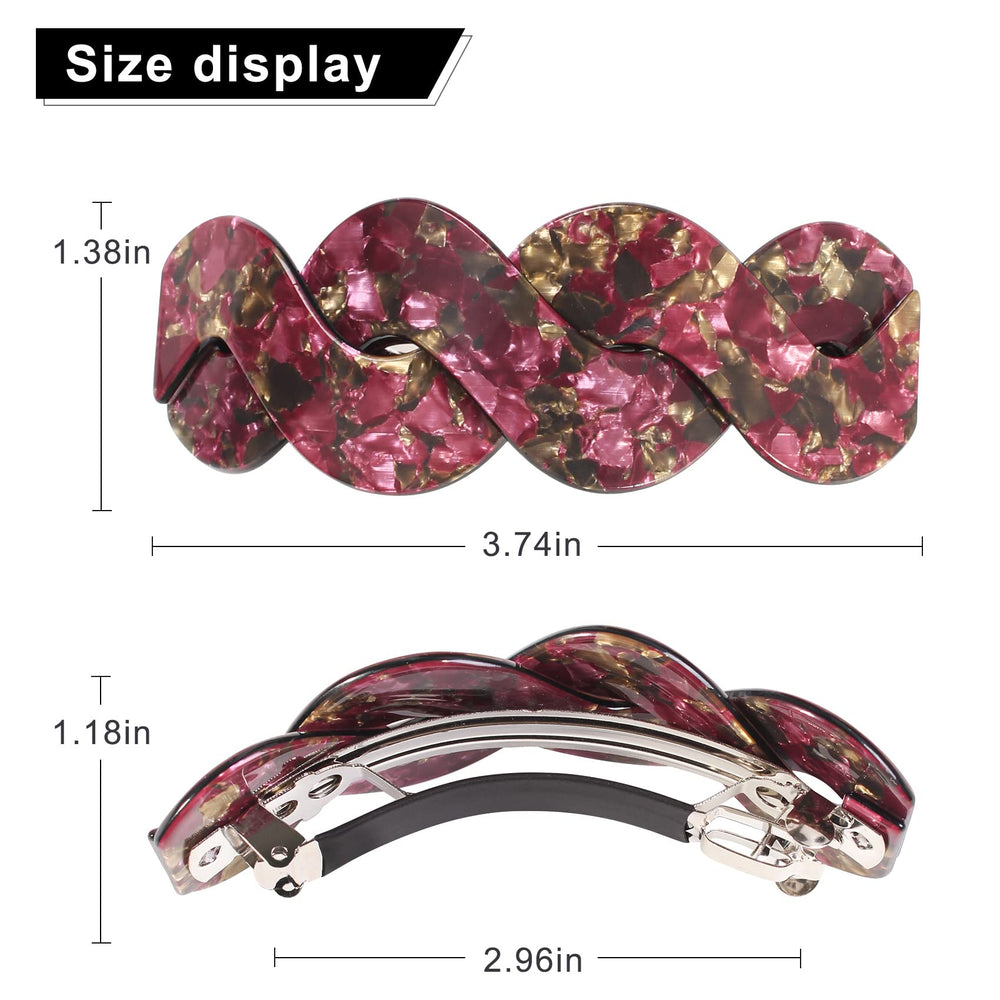 Mistofu tortoise-pattern barrettes provide elegant accent for casual and formal outfits