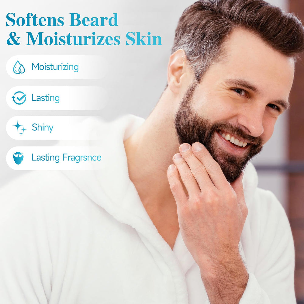 MistySprite beard care ritual demonstrates styling and daily moisture application