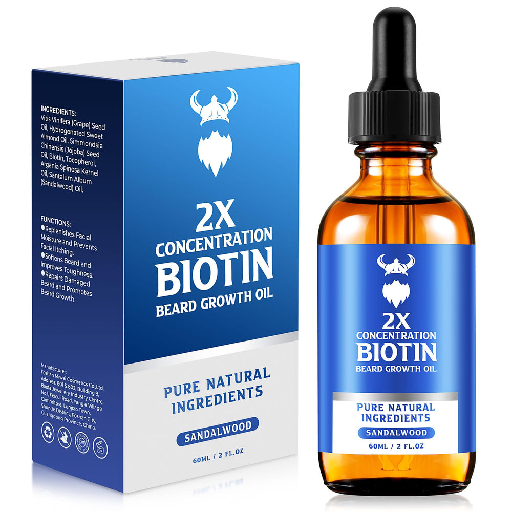 MistySprite beard growth oil 2oz bottle supports fuller beard conditioning