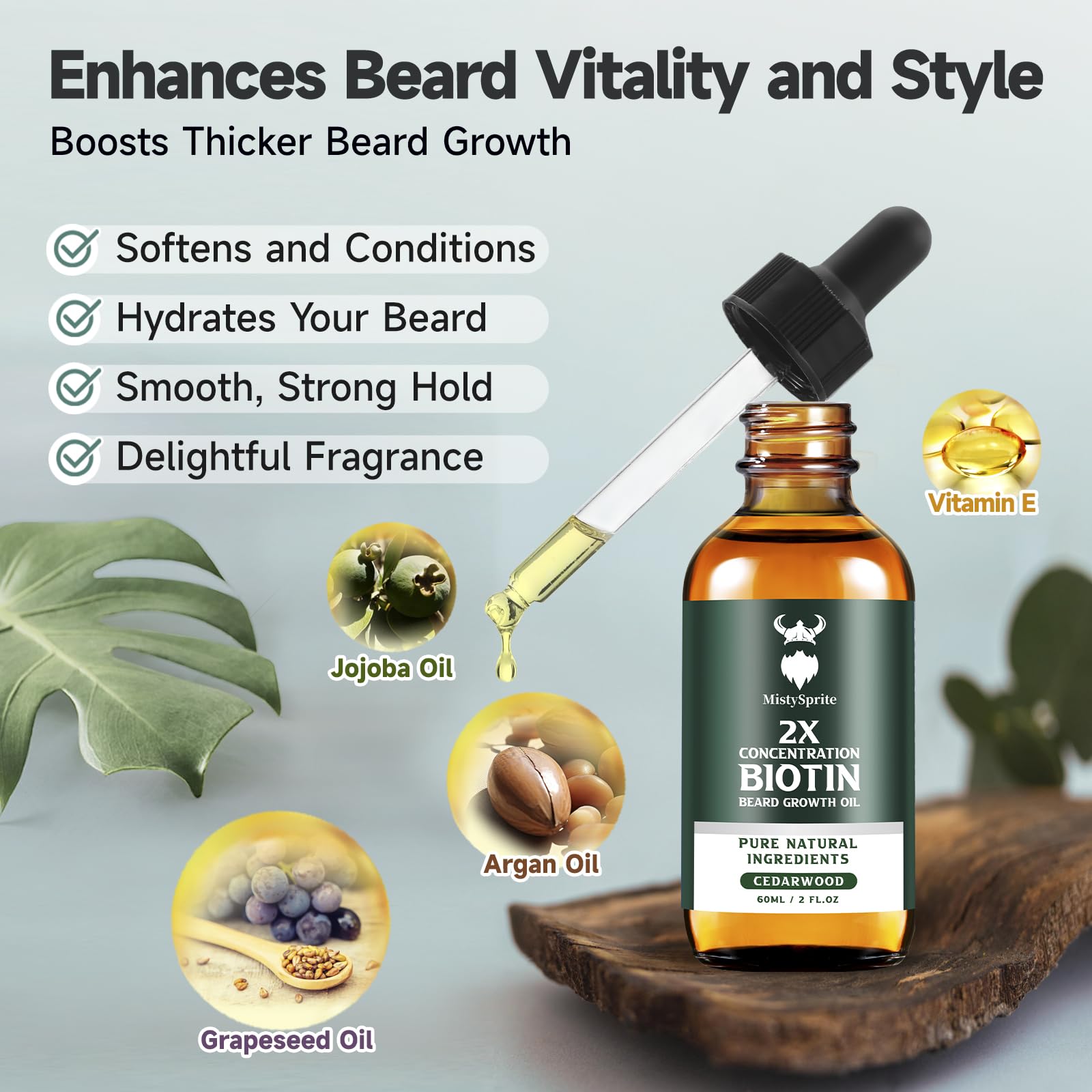 MistySprite oil texture seen, non-greasy absorption for daily grooming.