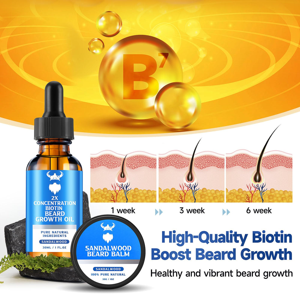 MistySprite deluxe beard care kit front view highlights natural ingredients