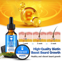 MistySprite deluxe beard care kit front view highlights natural ingredients