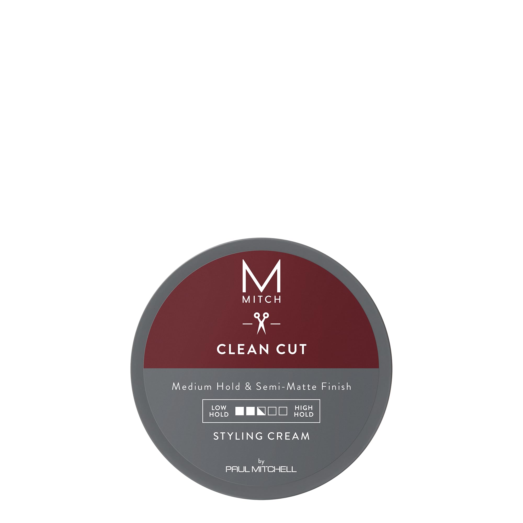 MITCH Clean Cut Styling Cream bottle showing semi-matte finish for versatile men's styles