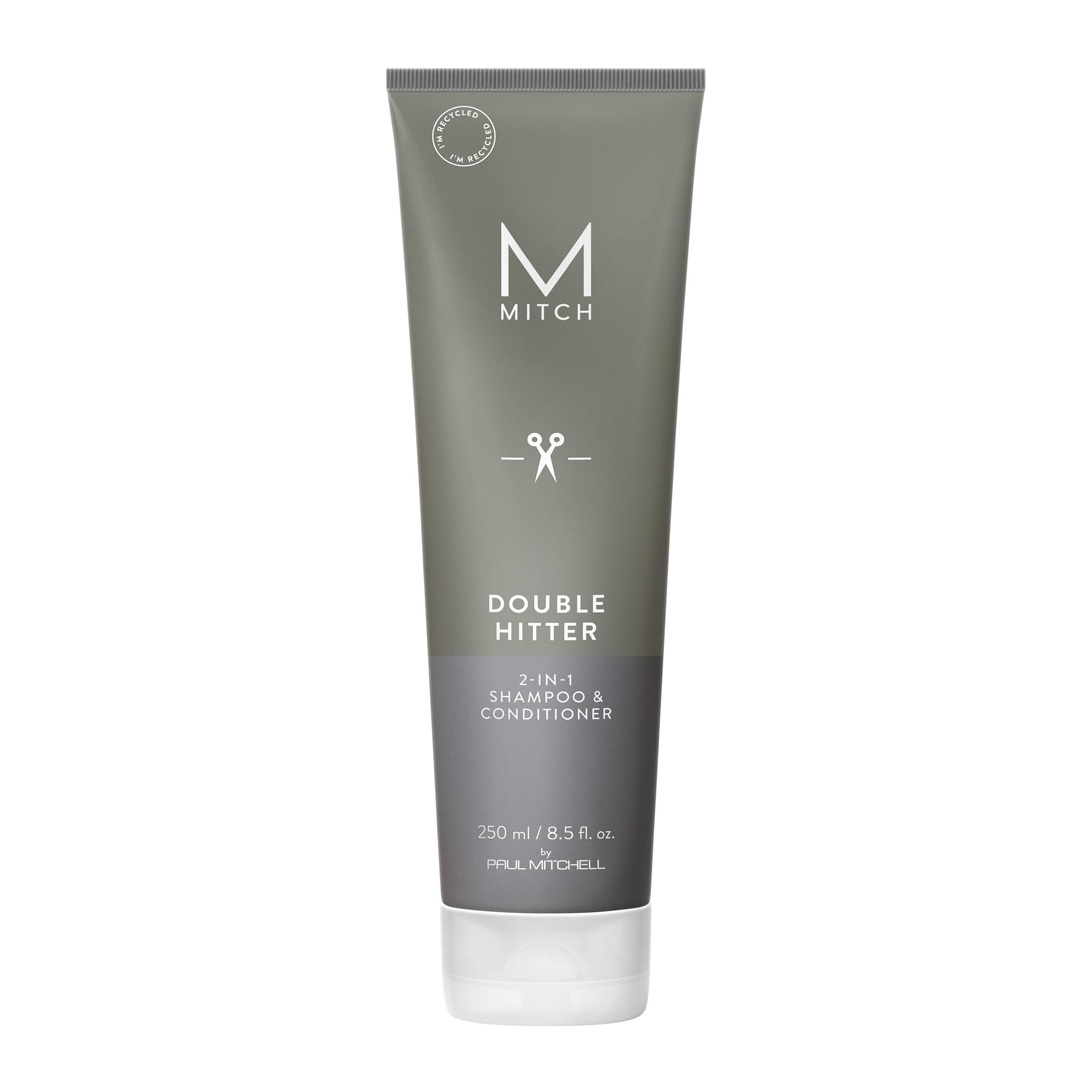 MITCH Double Hitter bottle front view for quick all-in-one cleanse and condition.