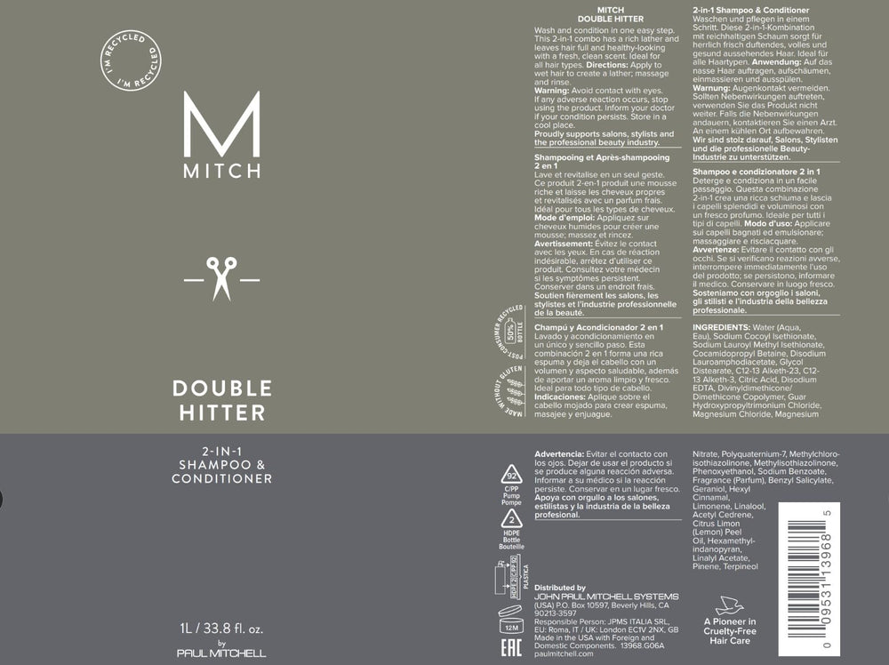 MITCH Double Hitter product-hero represents all-in-one grooming for men