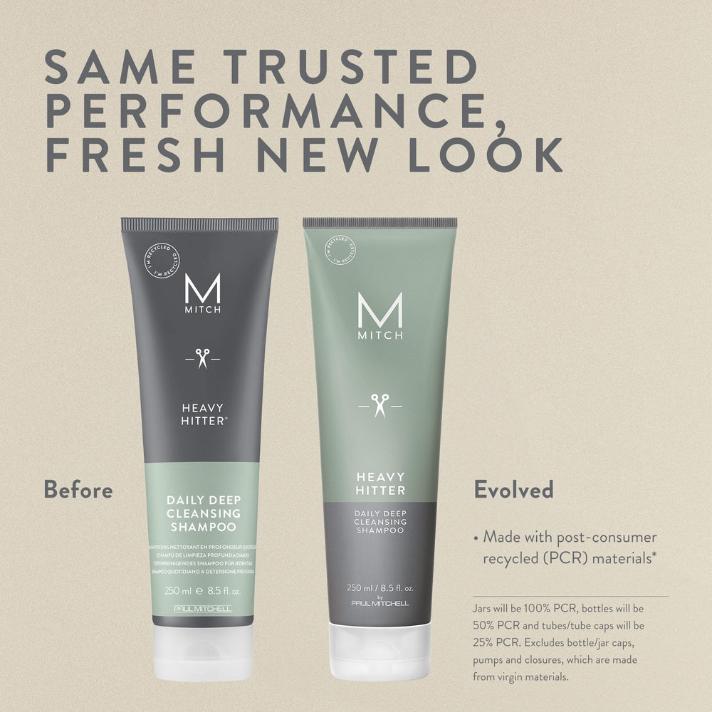 MITCH Heavy Hitter shampoo lather close-up with rich cleansing foam.