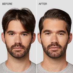 MITCH Iron Grip gel on model hair shows bulk and definition.