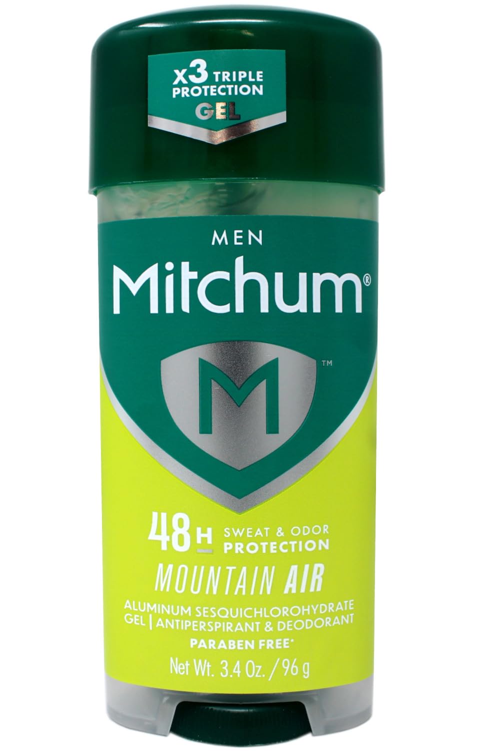 Mitchum Advanced Gel Mountain Air 9-pack bottles for all-day odor protection.