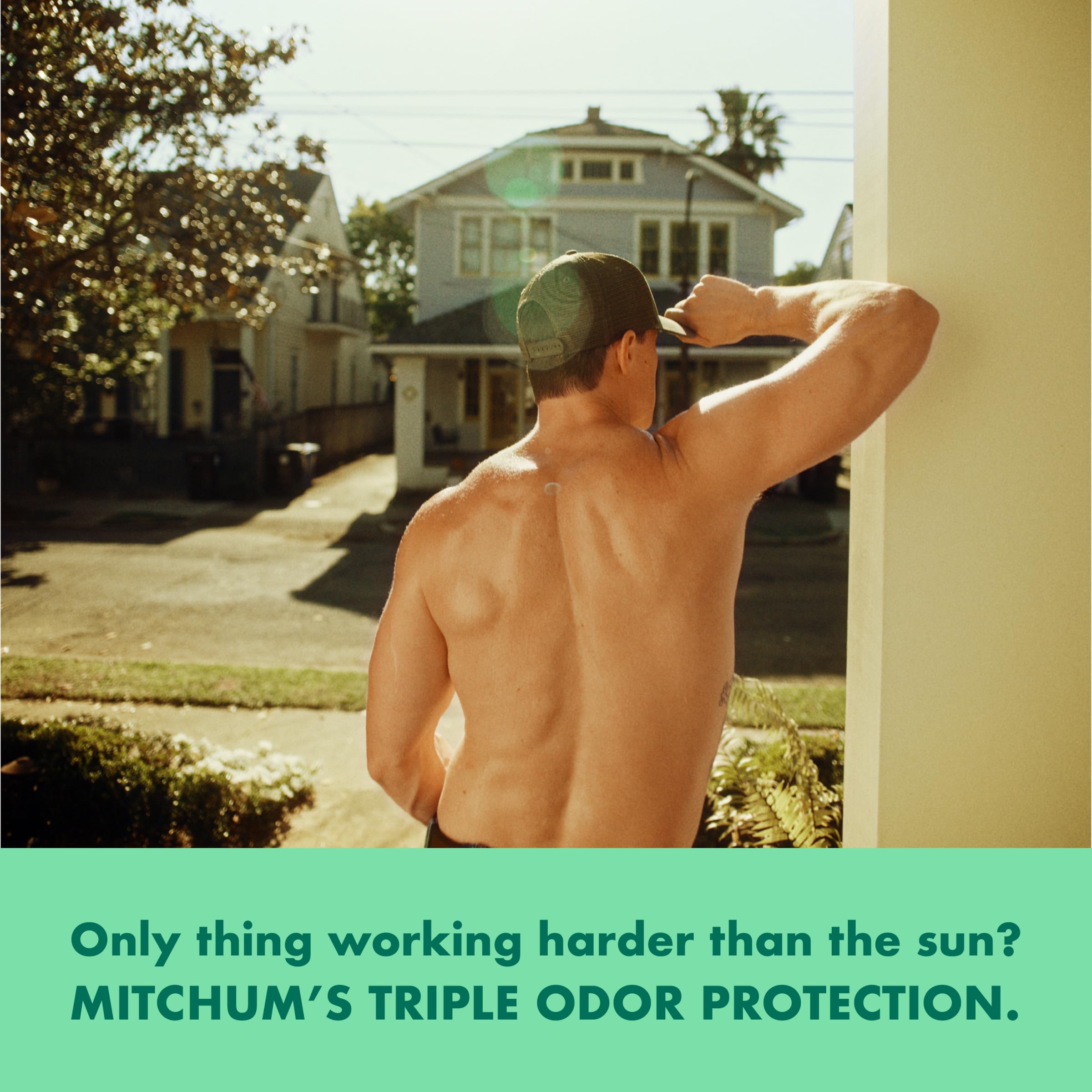 Mitchum clear gel application shows invisible glide with zero white residue.