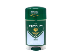 Mitchum Deodorant Gel Unscented 2-Pack application shot shows easy glide for quick-dry feel