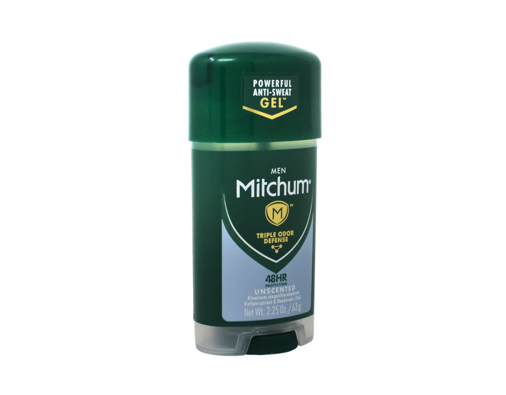 Mitchum Deodorant Gel Unscented 2-Pack travel-friendly compact size for on-the-go