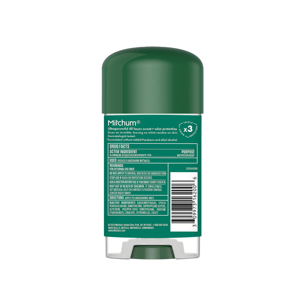Mitchum dermatologist-tested vegan formulation supports sensitive skin daily.