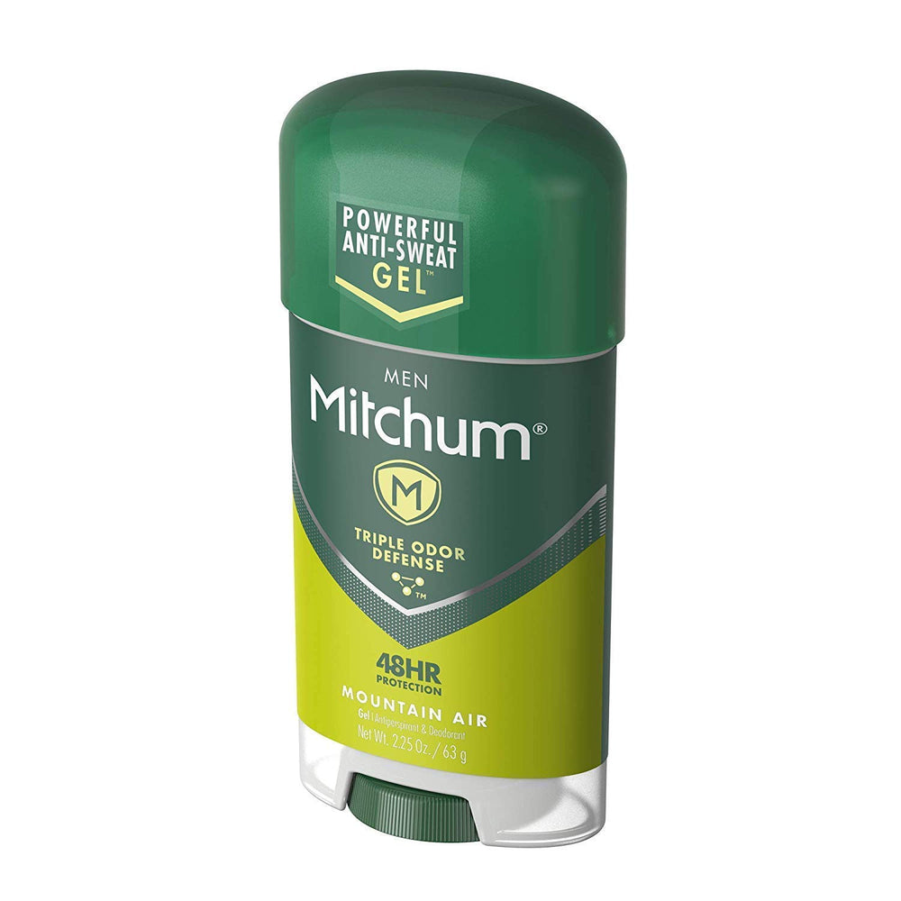 Mitchum Mountain Air odor-control technology image emphasizes extended freshness.