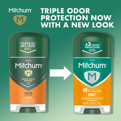 Mitchum triple odor protection gel sport pack of 6 offers long-lasting odor control for busy days.