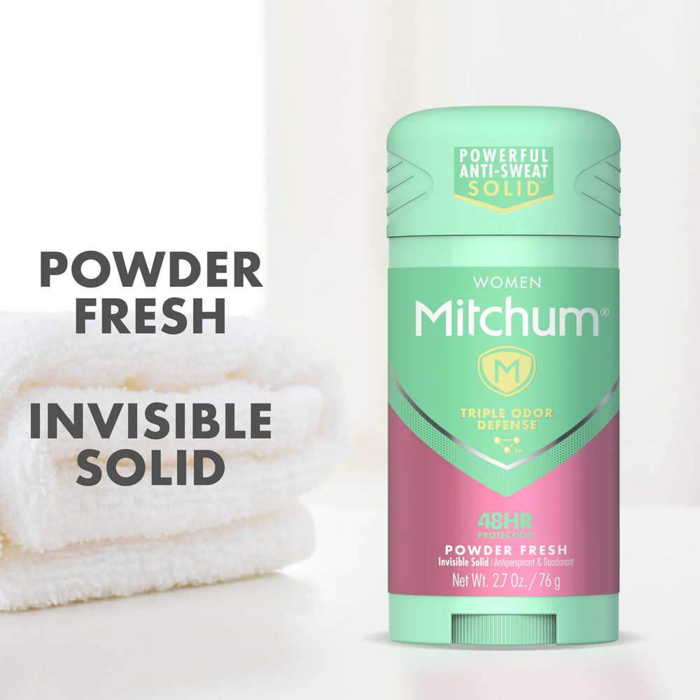 Mitchum Powder Fresh offers up to 48-hour protection for lasting freshness.