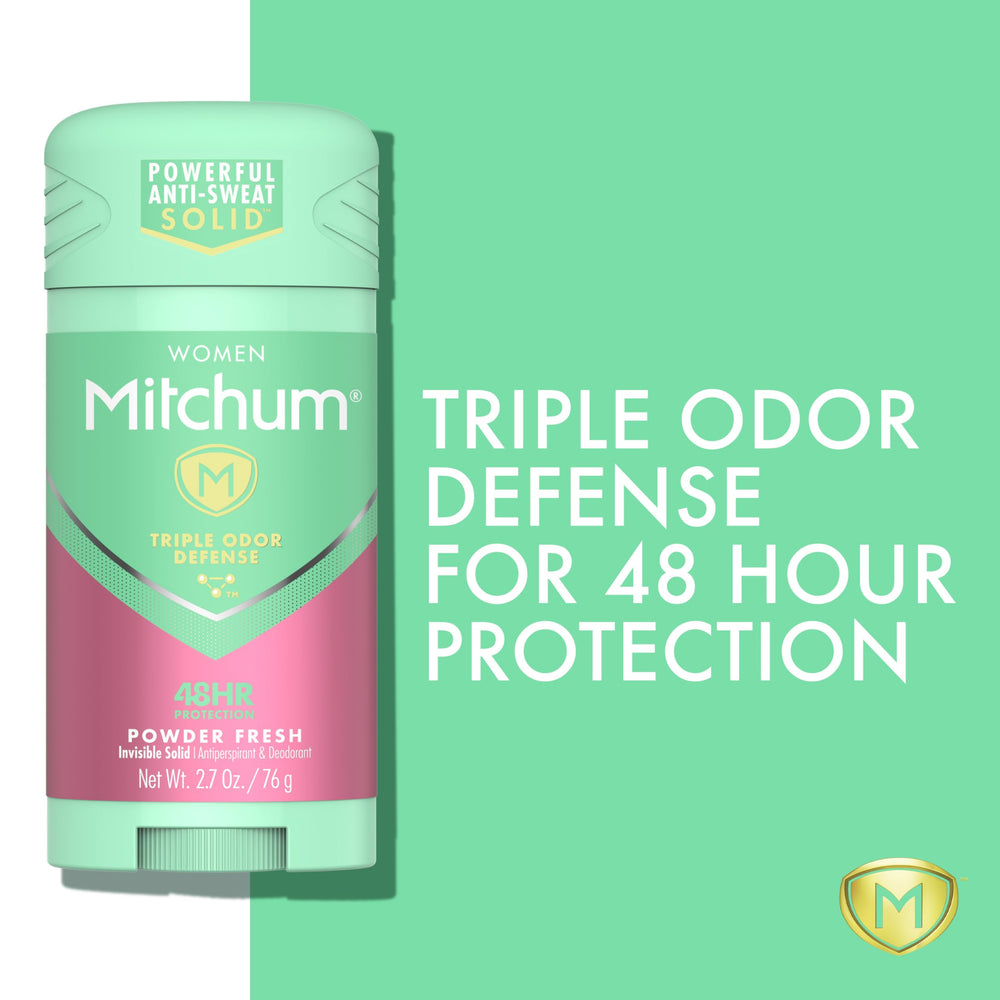 Mitchum Powder Fresh application idea shows a smooth, easy swipe.