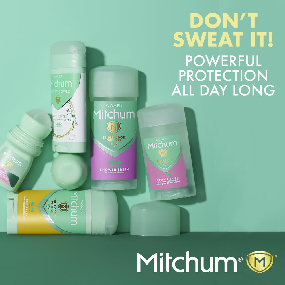 Mitchum Powder Fresh provides strong wetness protection for busy days.