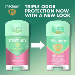 Mitchum Women’s Triple Odor Protection Gel clear invisible coverage during workouts.