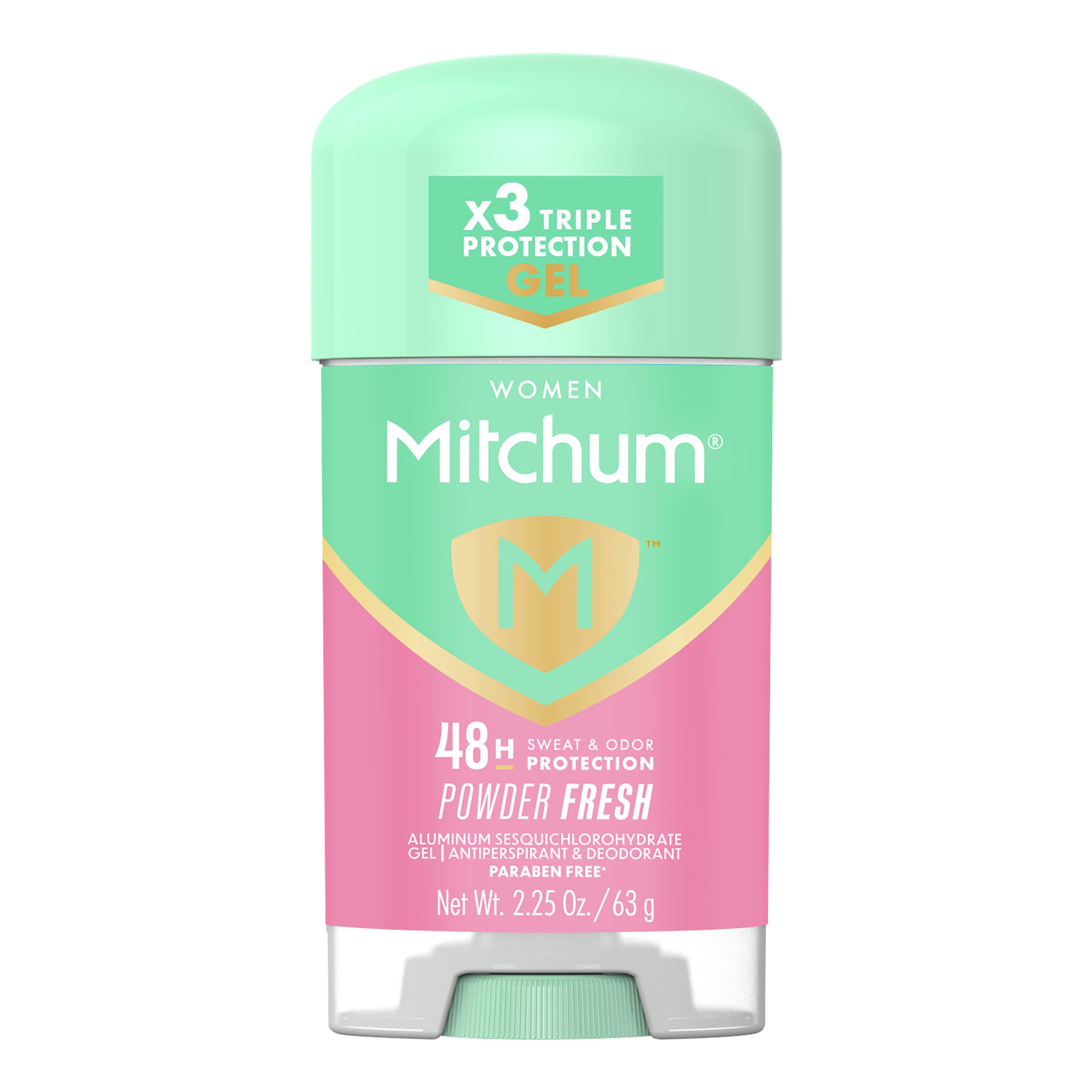 Mitchum Women’s Triple Odor Protection Gel powder-fresh application for all-day confidence.