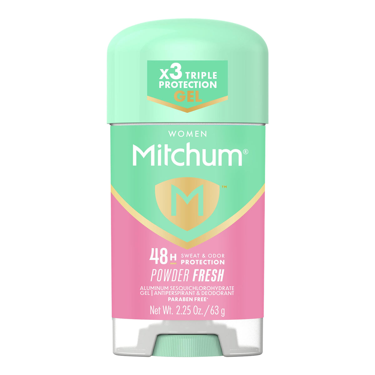 Mitchum Women’s Triple Odor Protection Gel powder-fresh application for all-day confidence.