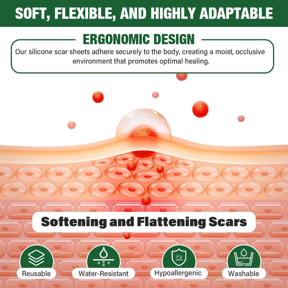 Mitreal post-surgical scar benefits visual highlighting flattening and subtle skin tone blending