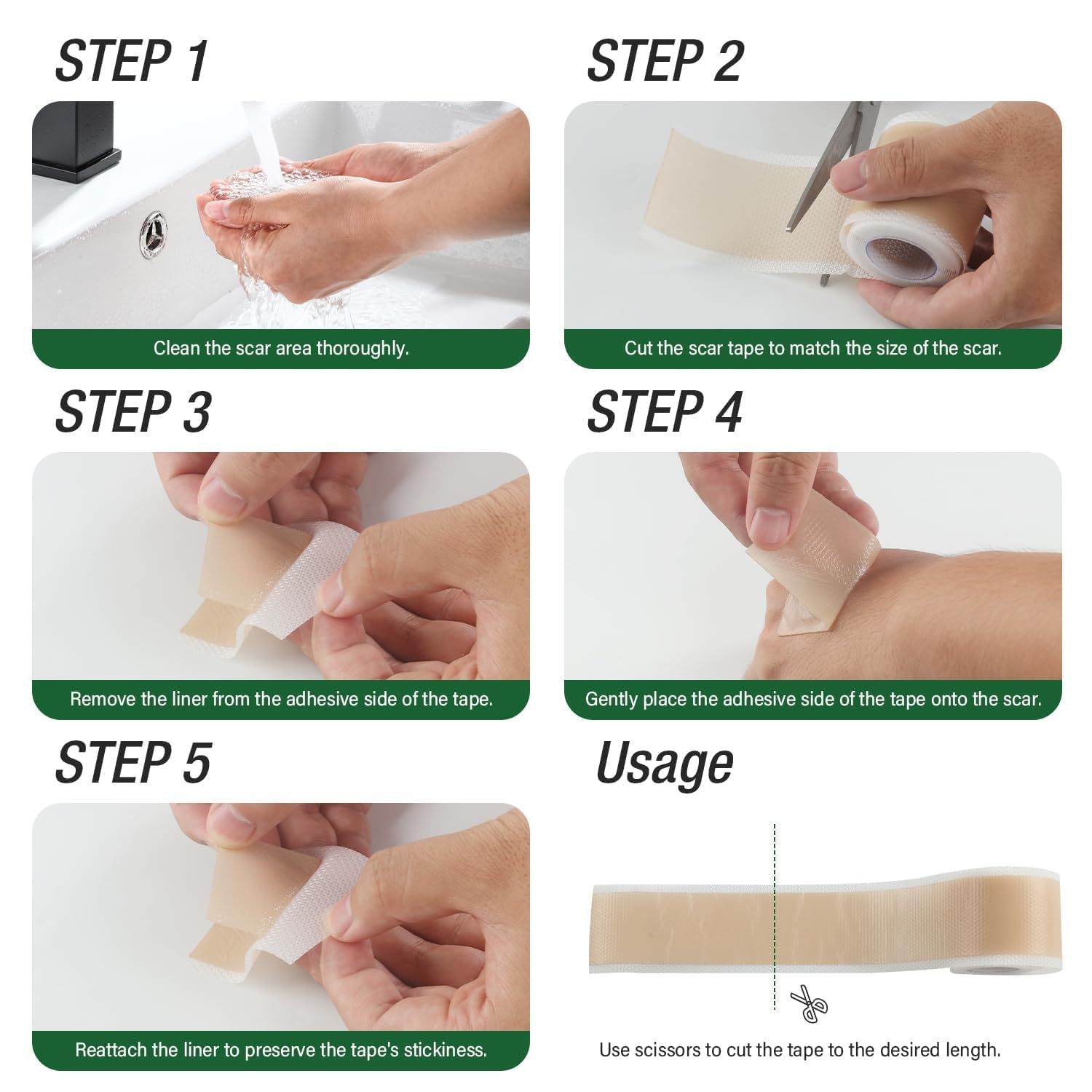 Mitreal scar sheets washable reusable design for cost-effective long-term use