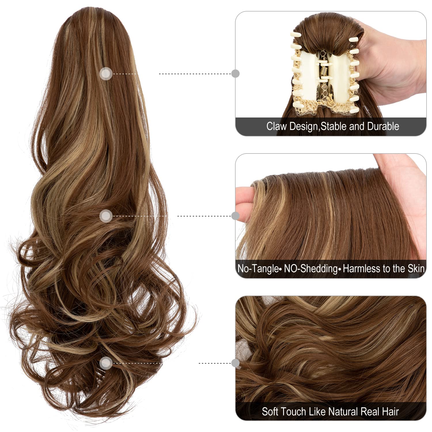 Mitrygreen ash-blonde mix hairpiece on model for seamless color.