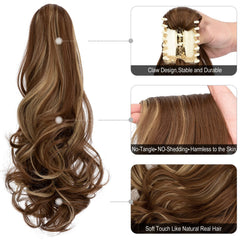 Mitrygreen ash-blonde mix hairpiece on model for seamless color.
