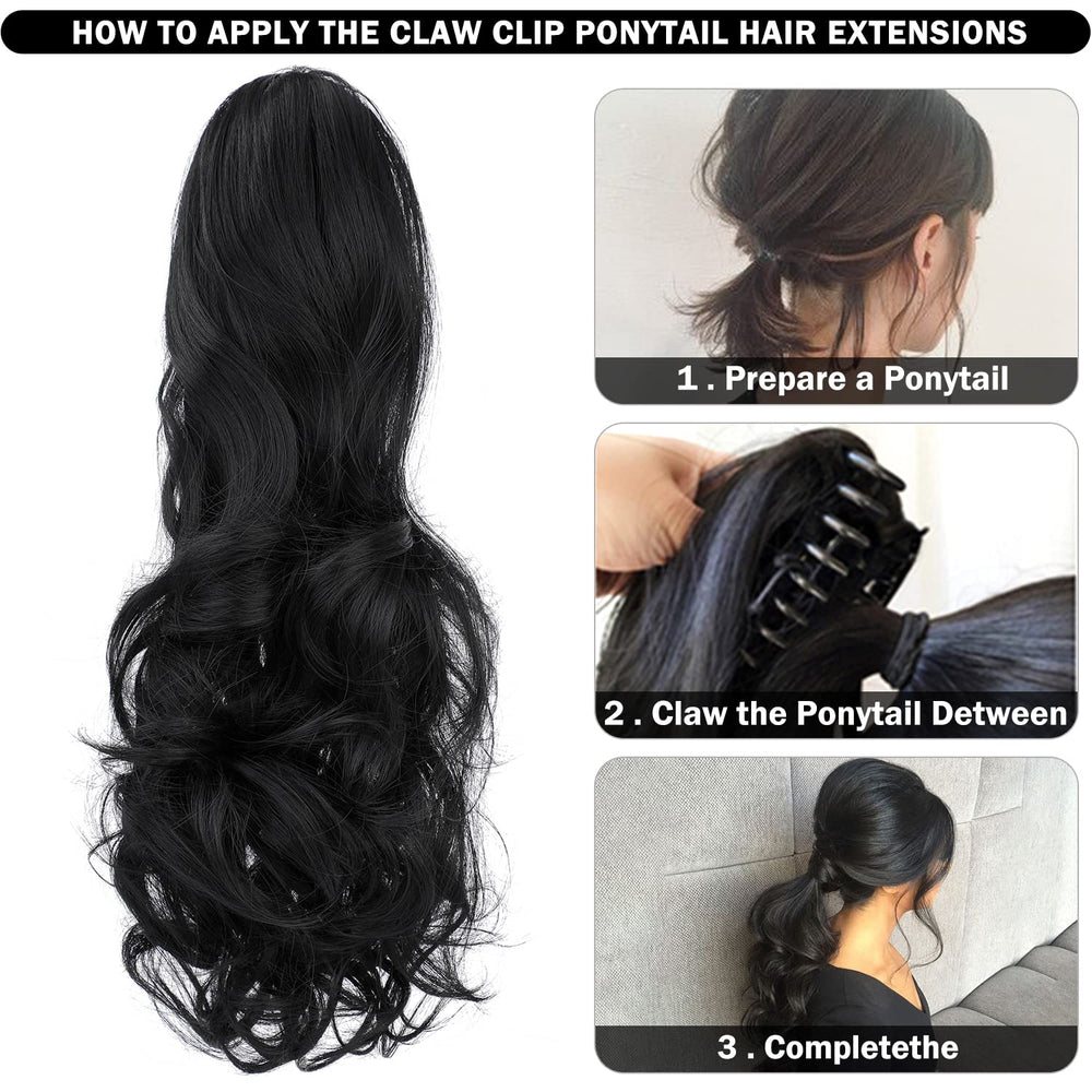 Mitrygreen clip-in ponytail attachment detail demonstrating secure grip.