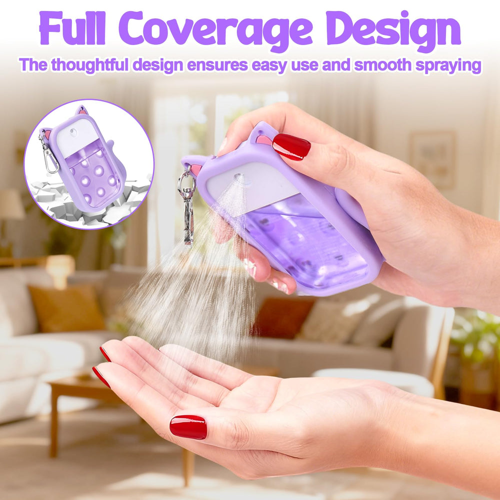 Mity Rain queen charm silicone holder protects sanitizer while expressing personal style.