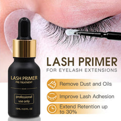 Miuffue Lash Primer brush demonstrates controlled, gentle application on lashes.