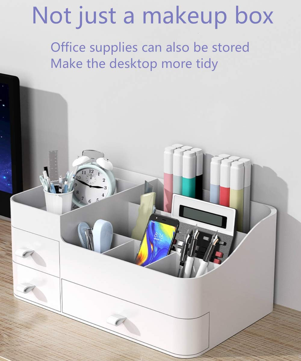 MIUOPUR white organizer shows office storage flexibility for pens and clips.