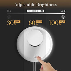 Miusco makeup mirror 5x magnification close-up for brow styling