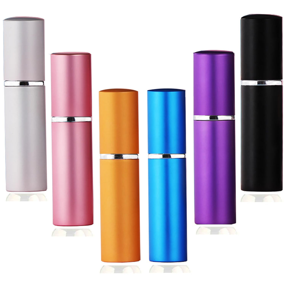 MIVIXI 6-pack leakproof glass liner bottles in a compact travel set for on the go fragrance