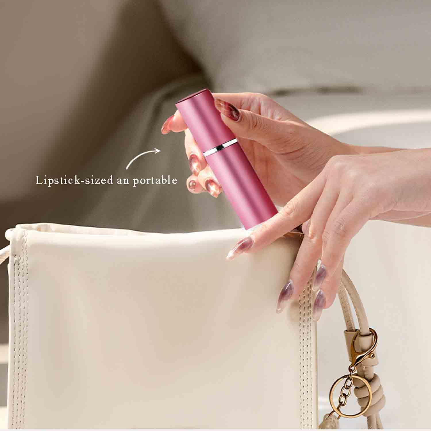 MIVIXI compact 5ml travel perfume bottles shown for purse use