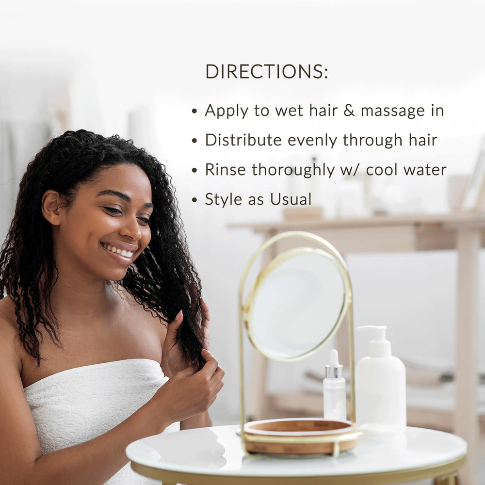 Mixed Chicks Co-Wash detangling application demonstrates easy brush-through.