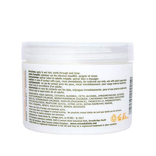 Mixed Chicks Detangling Deep Conditioner application on hair for smoother manageability