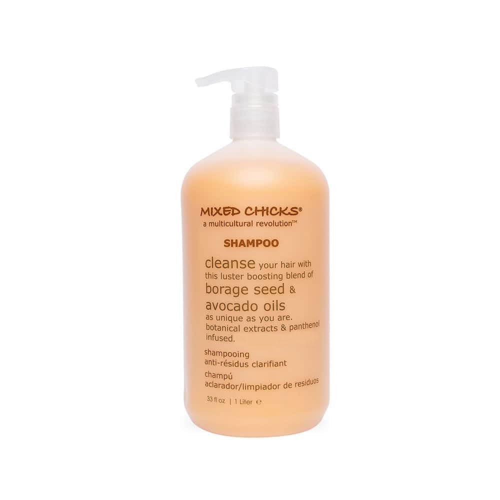 Mixed Chicks Gentle Clarifying Shampoo bottle front for a thorough scalp cleanse.