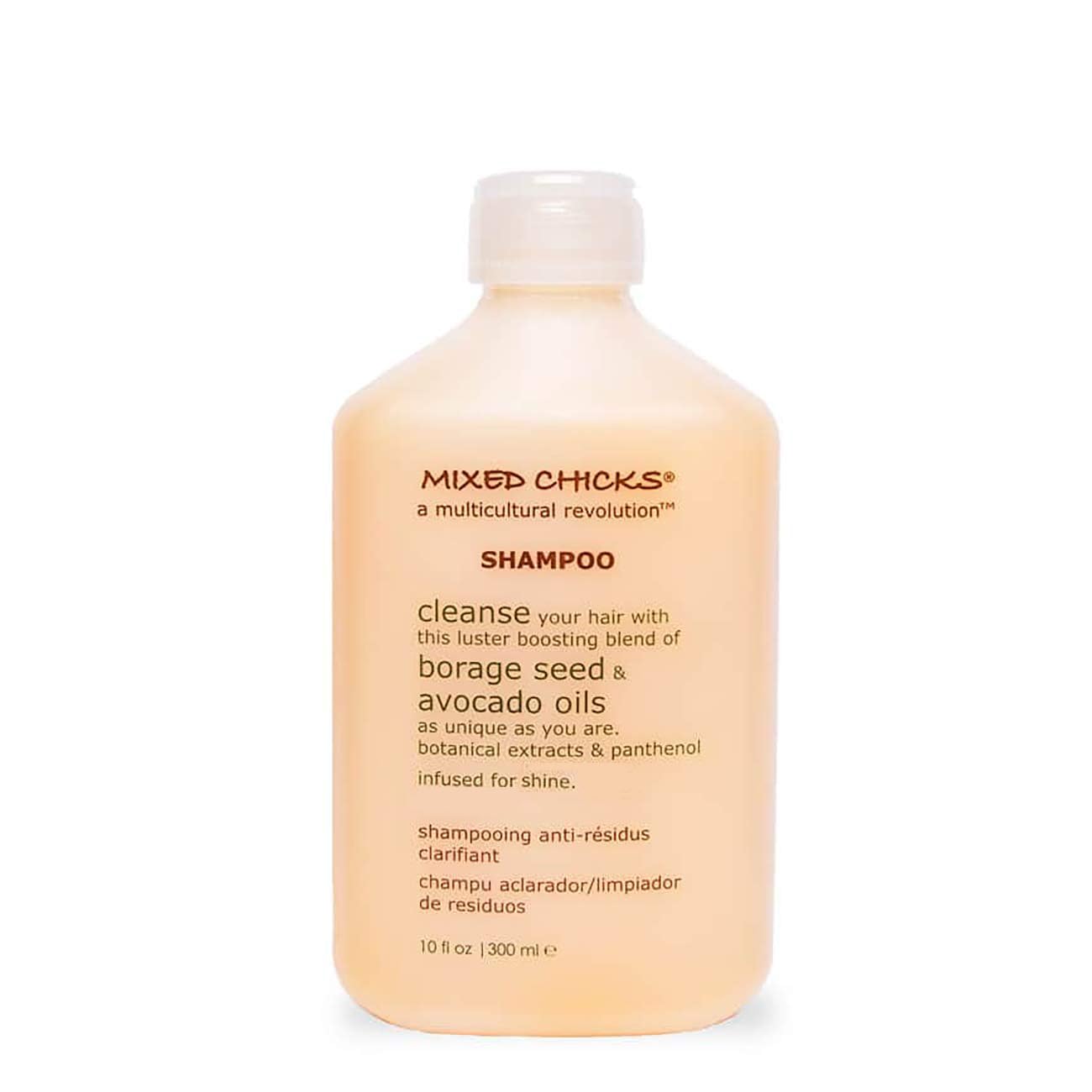 Mixed Chicks Gentle Clarifying Shampoo bottle highlights a gentle cleanse for all hair types.