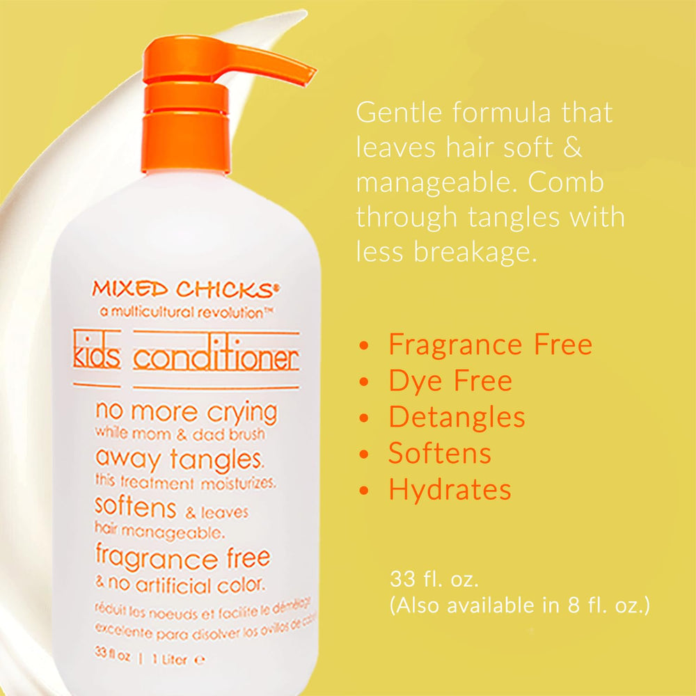 Mixed Chicks kids hair soft close-up—detangling and manageability for daily styling