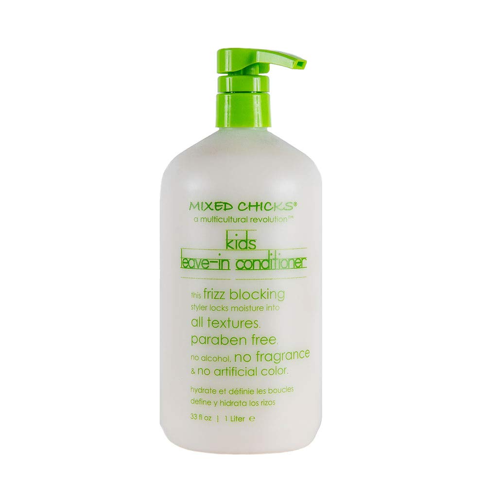 Mixed Chicks Kids Leave-In Conditioner frizz-blocking action for smooth defined curls.
