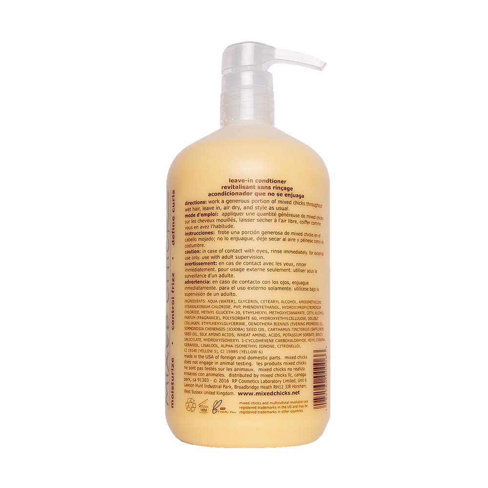 Mixed Chicks leave-in hands-application demonstrates quick styling and detangling.