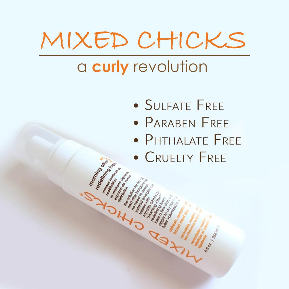 Mixed Chicks Morning After Foam pump dispensing for quick use